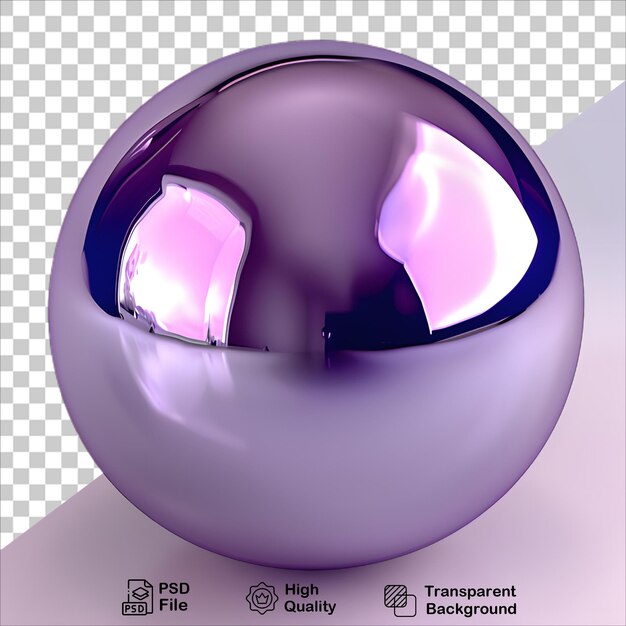 Vibrant 3D Purple Ball with Metallic Finish