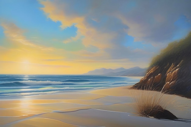 PSD vibrant acrylic seascapes capture coastal beauty and ocean mood