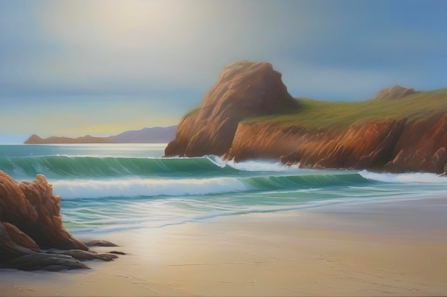 PSD vibrant acrylic seascapes capture coastal beauty and ocean mood