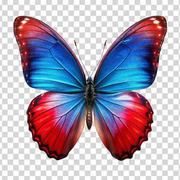 Vibrant Butterfly with Colorful Wings isolated on Transparent background