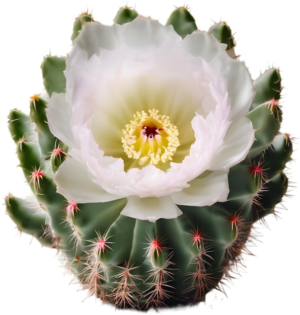 A vibrant cactus flower in full bloom