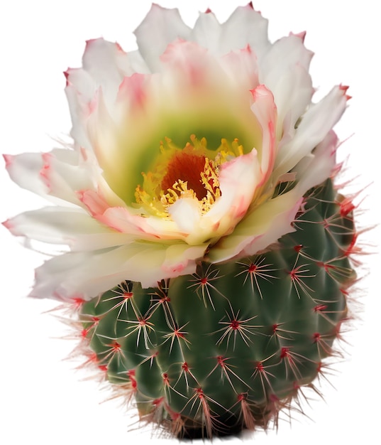 A vibrant cactus flower in full bloom