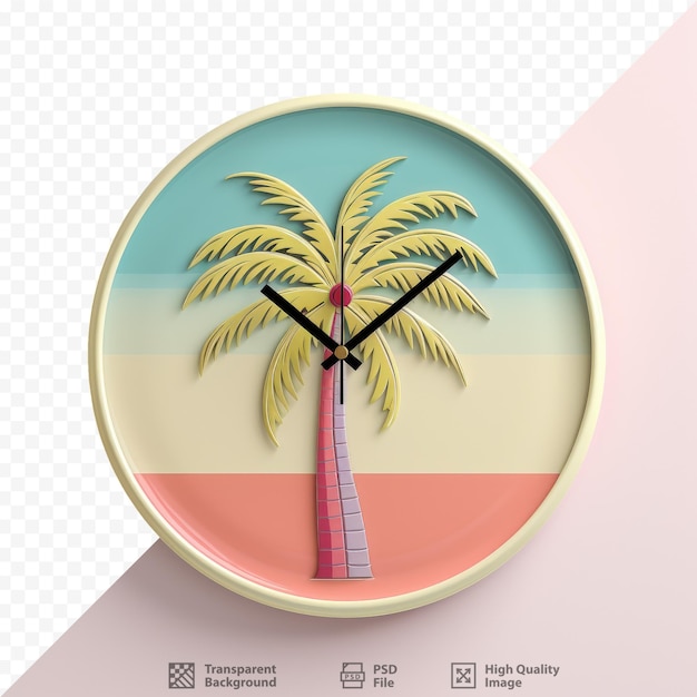 PSD a vibrant clock with palm kernel