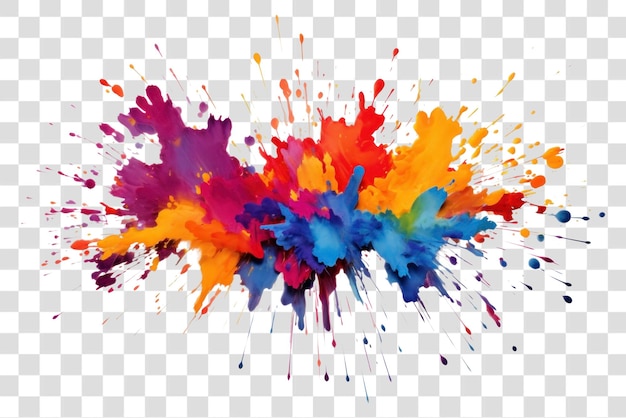 PSD vibrant colorful paint splash