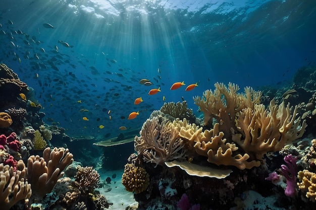 Vibrant Coral Reef Ecosystem Underwater Exploration