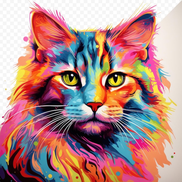 PSD vibrant feline