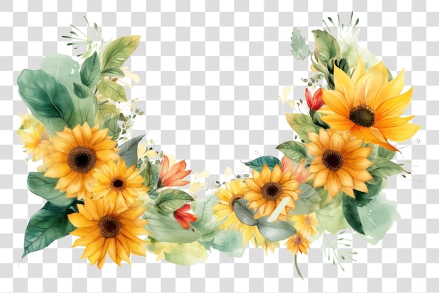 Vibrant floral wreath design