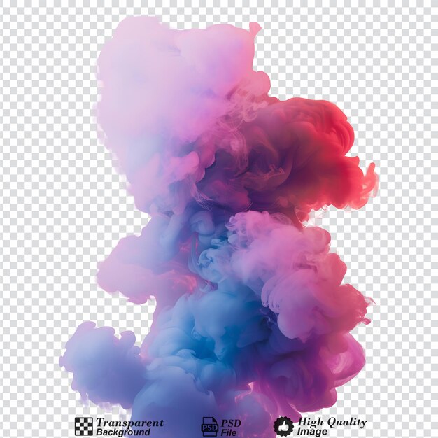 Vibrant Gradient Smoke isolated on transparent background