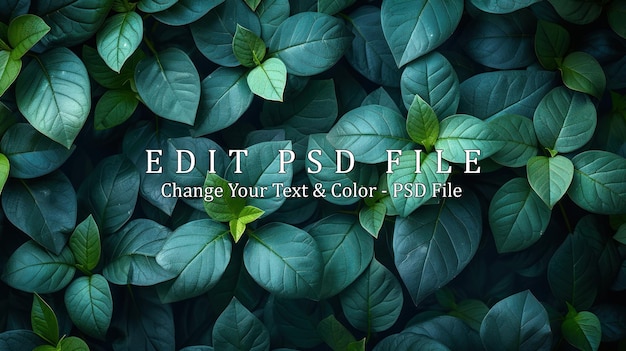 PSD vibrant green leaf texture