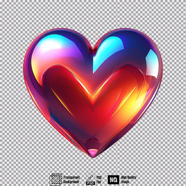 Vibrant Heart with Spectrum Colors