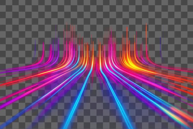 PSD vibrant neon light streaks background