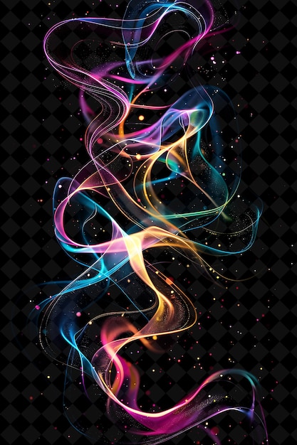 Vibrant Neon Noodles Swirling and Entwined Noodle Strands in Neon Color Food Drink Y2K Collection