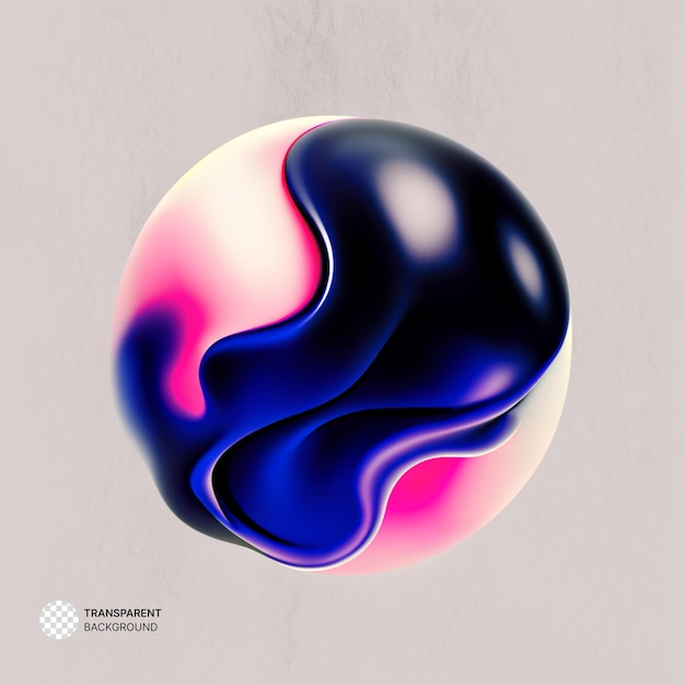 A vibrant object fluid form bubble