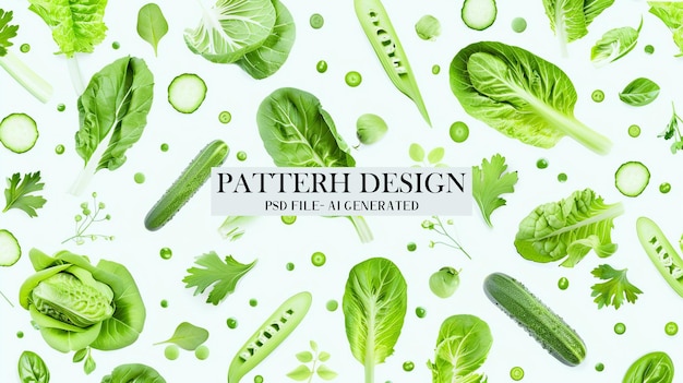 Vibrant pattern showcasing fresh green vegetables