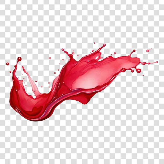 Vibrant red liquid splash