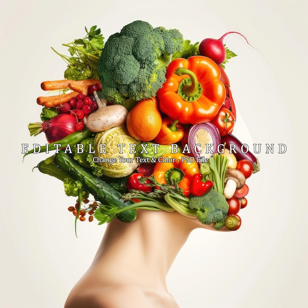 Vibrant Vegetable Head A Culinary Masterpiece