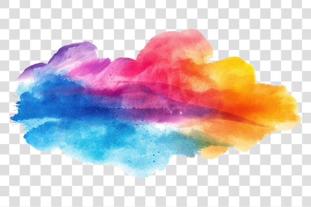 PSD vibrant watercolor abstract cloud