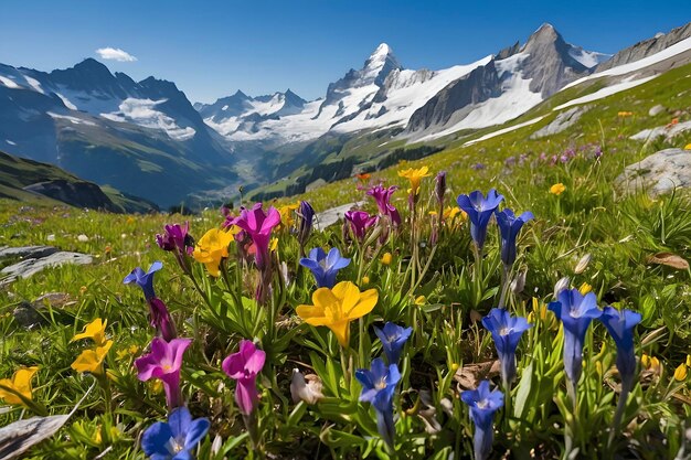 Vibrant Wildflower Fields of Alpine Meadows Switzerlands Natural Floral Tapestry Unveiled