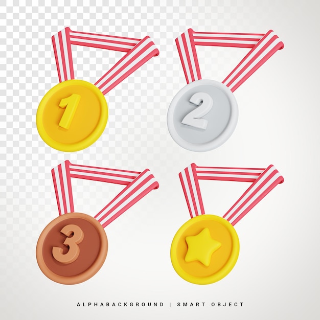 Victory Medal 3d Icon Illustration