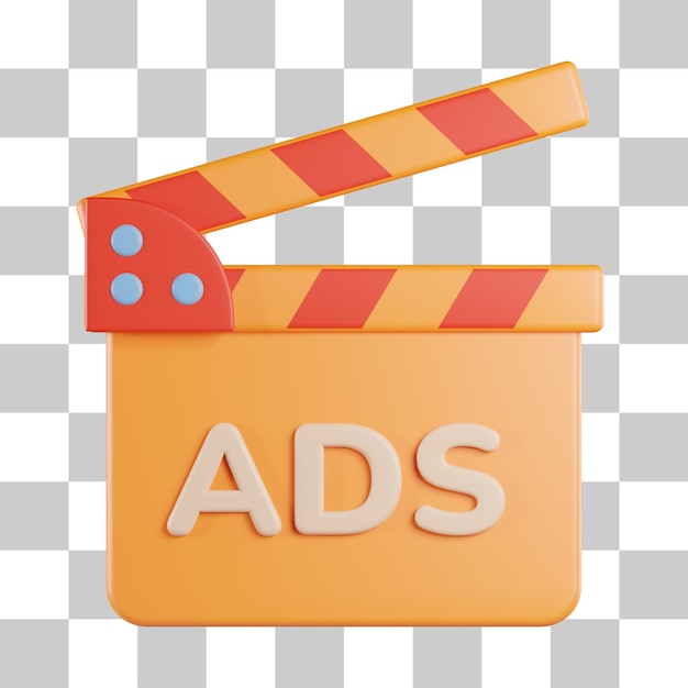 Video Ads 3D Icon