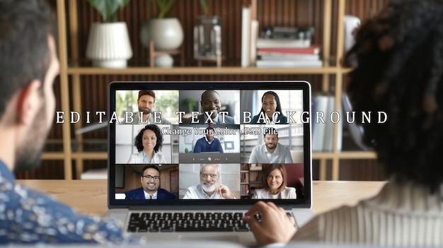 PSD video conference meeting on a laptop screen