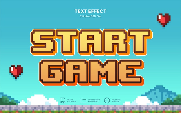 PSD videogame text effect