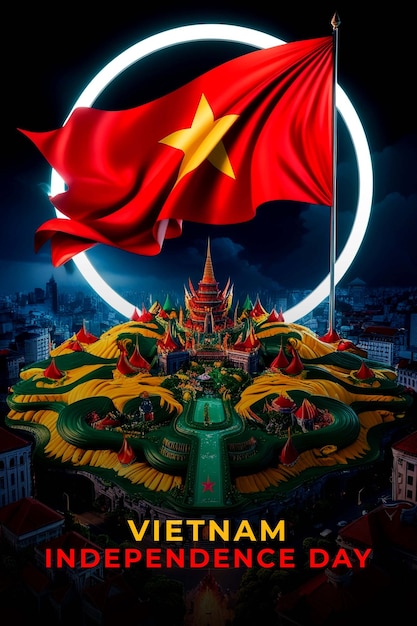 Vietnam Independence Day PSD Design Template