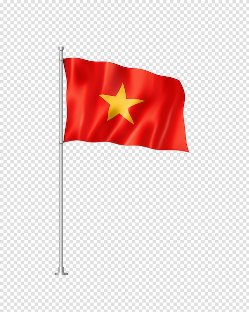 Vietnamese flag isolated on white