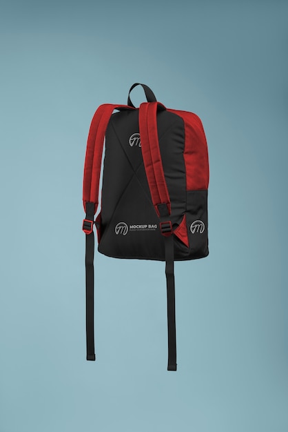 View of backpack mock-up