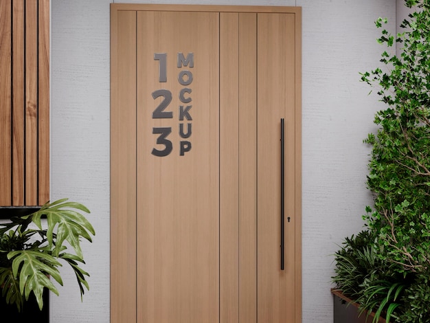 View of door with house numbers