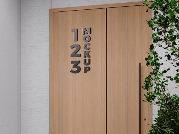 View of door with house numbers