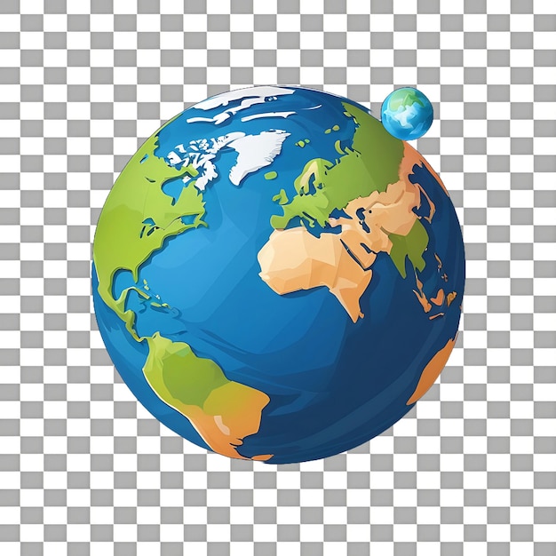 PSD view of earth science isolated on transparent background