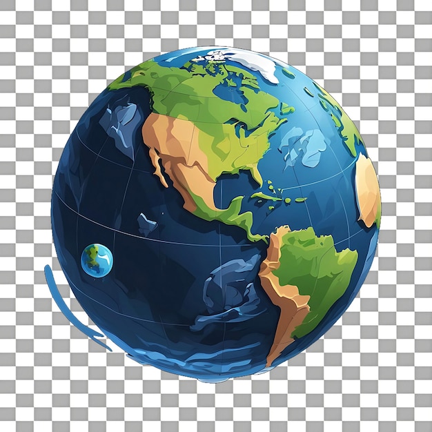 PSD view of earth science isolated on transparent background