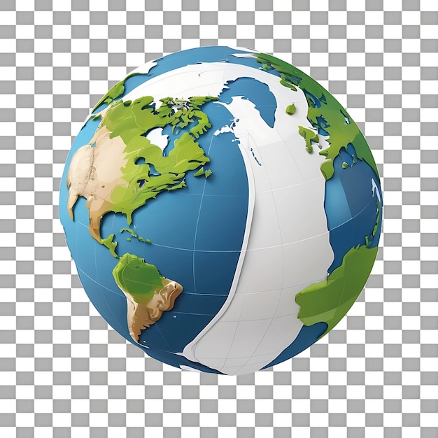 PSD view of earth science isolated on transparent background