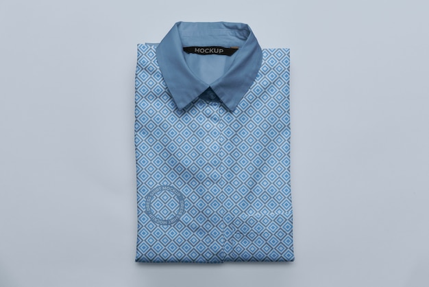 View of formal dress shirt mock-up