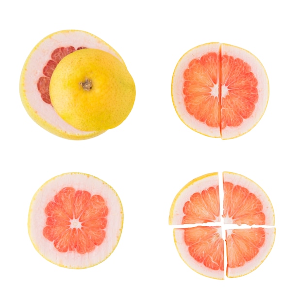 PSD view of fresh grapefruits