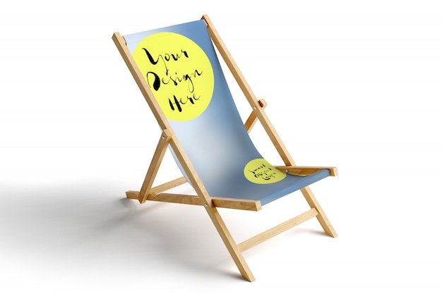 View of a Mockup of a Sun Lounge Chair