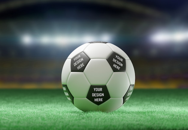 View of a Soccer Ball Mockup