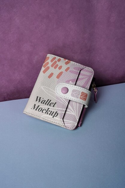 PSD view of wallet with botanic print