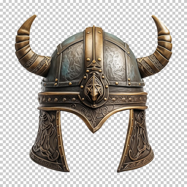 Viking Helmet Isolated on Transparent Background