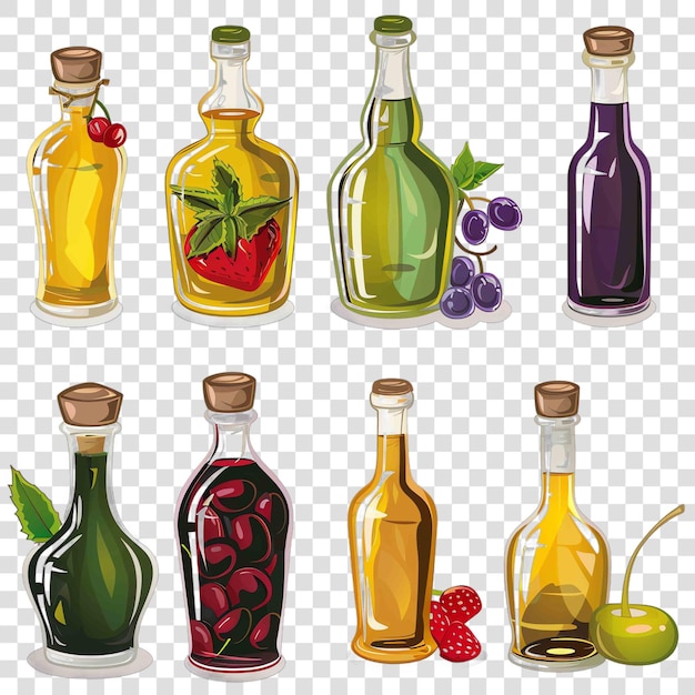 Vinegars transparent background vector element