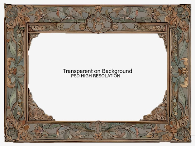 Vintage background ornamental frame Transparent Background