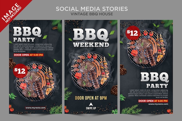 Vintage BBQ House Social Media Stories Series