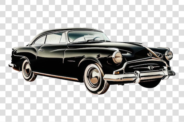 Vintage black classic car illustration