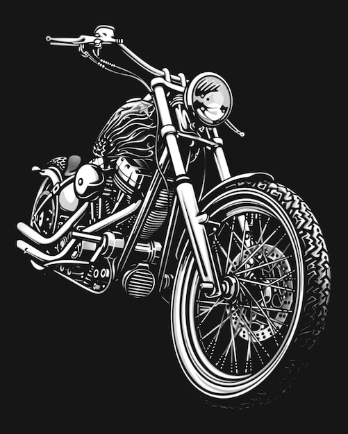 vintage black motorcycle poster design or t shirt design template