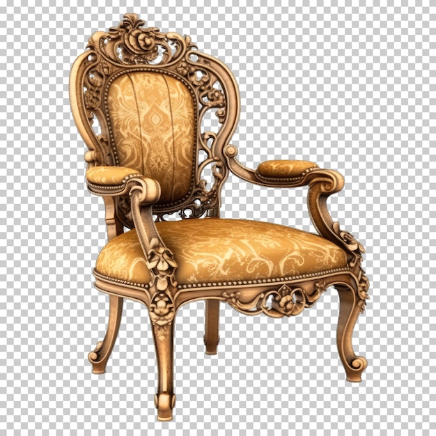 Vintage Chair Isolated on Transparent Background