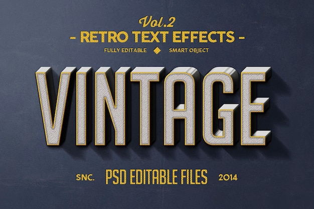 Vintage Editable Text Effect