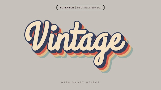 A vintage font with a colorful background