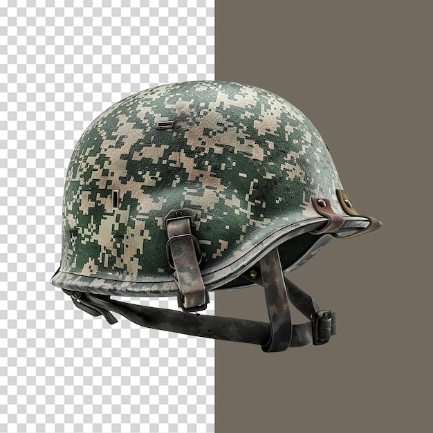 PSD vintage military helmet on transparent background