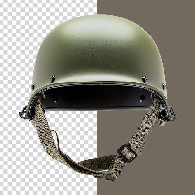 PSD vintage military helmet on transparent background